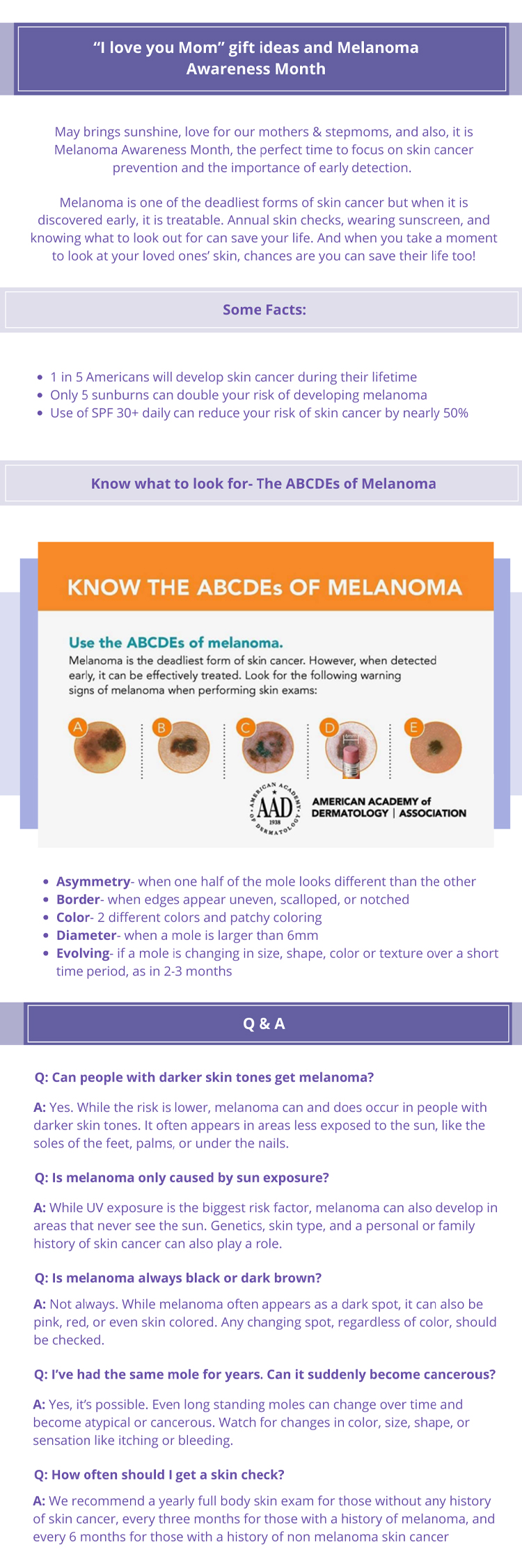 Melanoma Awareness Month
