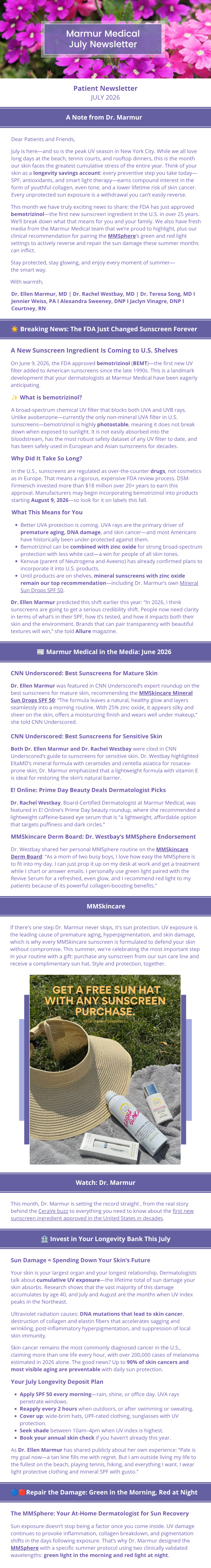 Marmur July Newsletter