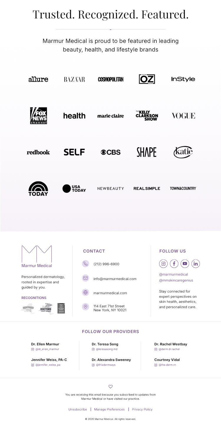 Trusted. Recognized. Featured. - Marmur Medical