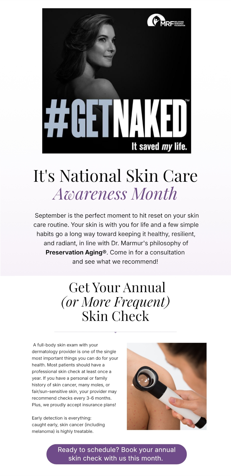It's National Skin Care Awareness Month - Book your annual skin check