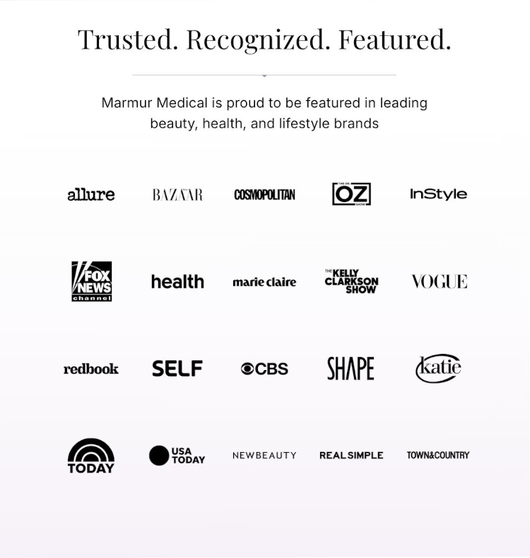 Trusted. Recognized. Featured. - Marmur Medical in the media